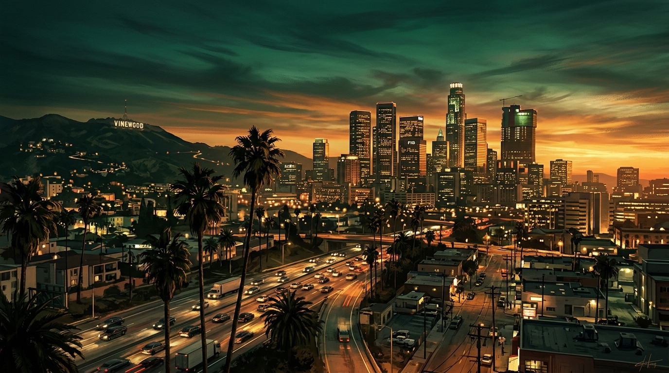 Los Santos Skyline at Twilight